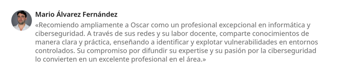 Recomendación de LinkedIn 10